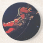 Vintage Science Fiction Astronaut in Outer Space Drink Coaster