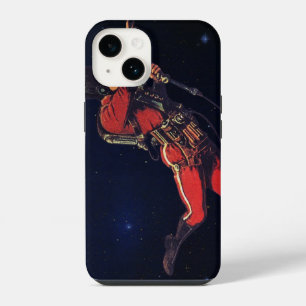 Vintage Science Fiction Astronaut in Outer Space iPhone 14 Case