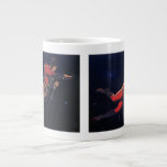 Vintage Science Fiction Astronaut in Outer Space Large Coffee Mug