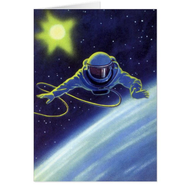 Vintage Science Fiction Astronaut on a Space Walk (Front)