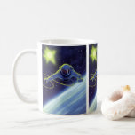 Vintage Science Fiction Astronaut on a Space Walk Coffee Mug