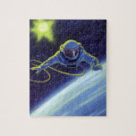 Vintage Science Fiction Astronaut on a Space Walk Jigsaw Puzzle