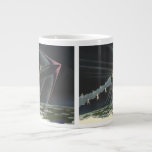 Vintage Science Fiction Astronaut Riding a Rocket Large Coffee Mug