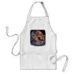 Vintage Science Fiction Astronaut Rocket Spaceship Adult Apron