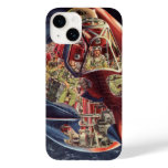 Vintage Science Fiction Astronaut Rocket Spaceship Case-Mate iPhone 14 Case
