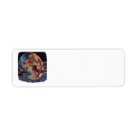 Vintage Science Fiction Astronaut Rocket Spaceship Label