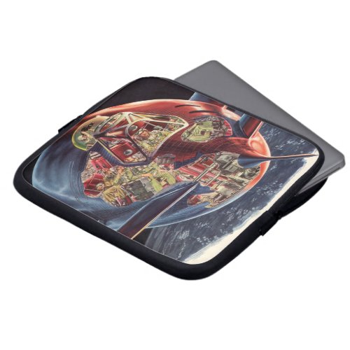 Vintage Science Fiction Astronaut Rocket Spaceship Laptop Sleeve