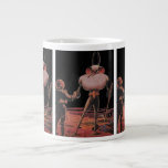 Vintage Science Fiction Astronaut Shake Hand Alien Large Coffee Mug