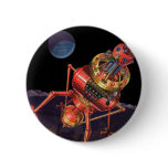Vintage Science Fiction Astronaut with Alien Robot Button