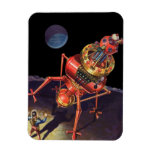 Vintage Science Fiction Astronaut with Alien Robot Magnet