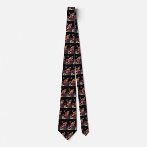 Vintage Science Fiction Astronaut with Alien Robot Neck Tie