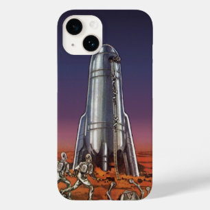 Vintage Science Fiction, Astronauts Beetle Aliens Case-Mate iPhone 14 Case