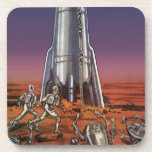 Vintage Science Fiction, Astronauts Beetle Aliens Coaster