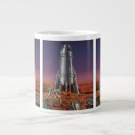 Vintage Science Fiction, Astronauts Beetle Aliens Giant Coffee Mug