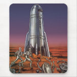 Vintage Science Fiction, Astronauts Beetle Aliens Mouse Pad