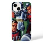 Vintage Science Fiction Astronauts Fixing a Robot Case-Mate iPhone 14 Case