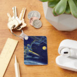 Vintage Science Fiction Astronauts in Outer Space Keychain