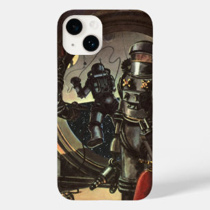 Vintage Science Fiction Astronauts on a Space Walk Case-Mate iPhone 14 Case