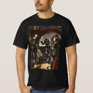 Vintage Science Fiction Astronauts on a Space Walk T-Shirt