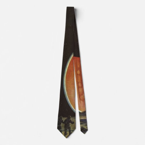 Vintage Science Fiction Astronauts on Ganymede Tie