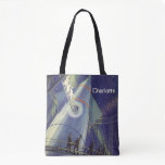 Vintage Science Fiction Astronauts on Rocket Ship Tote Bag