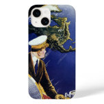 Vintage Science Fiction Astronauts Orbiting Earth Case-Mate iPhone 14 Case
