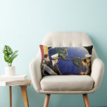 Vintage Science Fiction Astronauts Orbiting Earth Lumbar Pillow