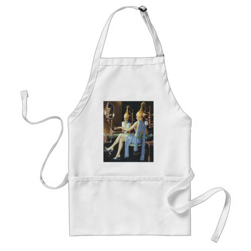 Vintage Science Fiction Beauty Salon Spa Manicures Adult Apron