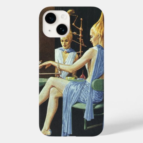 Vintage Science Fiction Beauty Salon Spa Manicures Case_Mate iPhone 14 Case