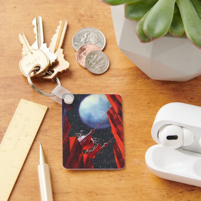 Vintage Science Fiction, Canyon Space Moon Rover Keychain (Desk)