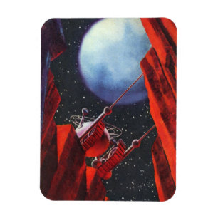 Vintage Science Fiction, Canyon Space Moon Rover Magnet