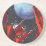 Vintage Science Fiction, Canyon Space Moon Rover Sandstone Coaster