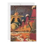Vintage Science Fiction City Housewarming Party Invitation