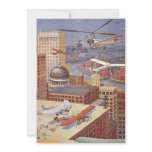 Vintage Science Fiction City, Victorian Steam Punk Cards
