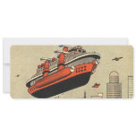 Vintage Science Fiction Cruise Ship Helicopter Cards