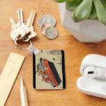 Vintage Science Fiction Cruise Ship Helicopter Keychain