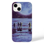 Vintage Science Fiction Earth Rover Aliens on Moon Case-Mate iPhone 14 Case