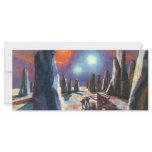 Vintage Science Fiction Foreign Planet with Aliens