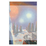 Vintage Science Fiction Foreign Planet with Aliens Stationery