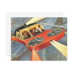 Vintage Science Fiction Futuristic Car Invitation