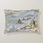 Vintage Science Fiction Futuristic Cars, Taxi Cabs Accent Pillow