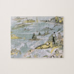 Vintage Science Fiction Futuristic Cars, Taxi Cabs Jigsaw Puzzle