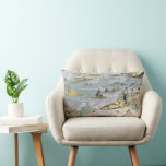 Vintage Science Fiction Futuristic Cars, Taxi Cabs Lumbar Pillow