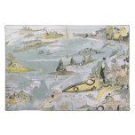 Vintage Science Fiction Futuristic Cars, Taxi Cabs Placemat