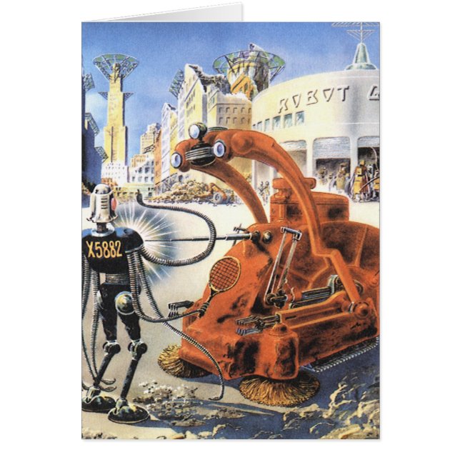 Vintage Science Fiction Futuristic City Alien Wars (Front)