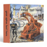 Vintage Science Fiction Futuristic City Alien Wars Binder