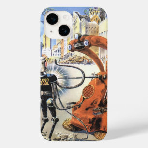 Vintage Science Fiction Futuristic City Alien Wars Case-Mate iPhone 14 Case