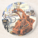 Vintage Science Fiction Futuristic City Alien Wars Coaster