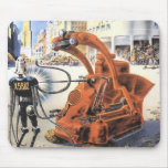 Vintage Science Fiction Futuristic City Alien Wars Mouse Pad