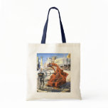 Vintage Science Fiction Futuristic City Alien Wars Tote Bag
